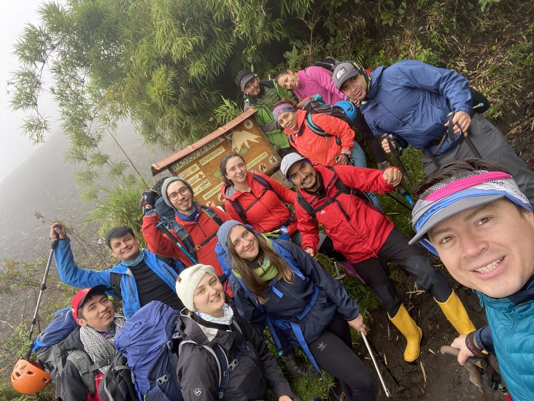 Happy team on the trail